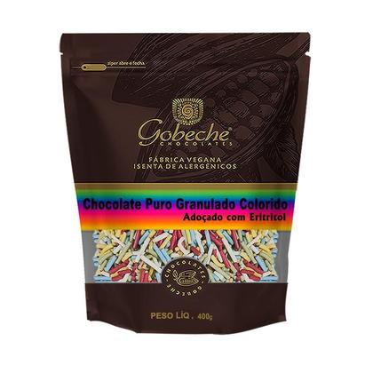 Imagem de Chocolate Puro Granulado Colorido Gobeche - Adoçado com Eritritol - 400g