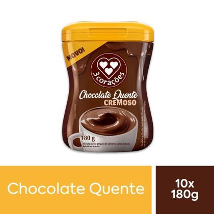 Imagem de Chocolate Quente Cremoso Solúvel 3 Corações 10 unidades 180g