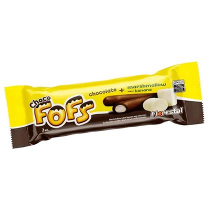 Imagem de Chocolate Recheado com Marshmallow Sabor Banana Fofs 288g C/16 (18g cada) - Florestal