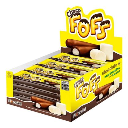 Imagem de Chocolate Recheado com Marshmallow Sabor Banana Fofs 288g C/16 (18g cada) - Florestal