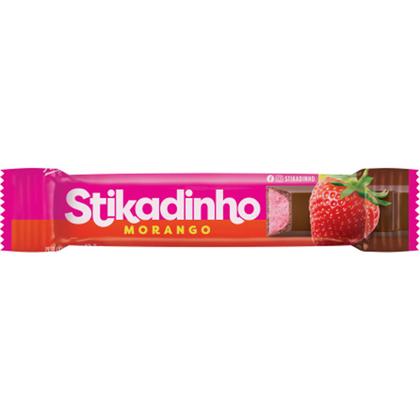 Imagem de Chocolate Stikadinho Morango Neugebauer Caixa Com 32 Unidades