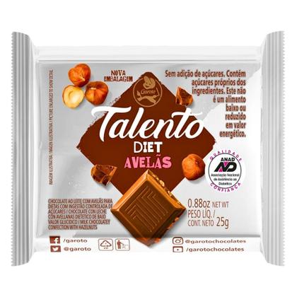 Imagem de Chocolate Talento Diet GAROTO- 10 Caixas C/ 15un Cada