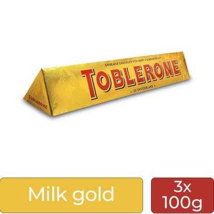 Imagem de Chocolate Toblerone Milk Gold Kit 3 Unidades de 100g