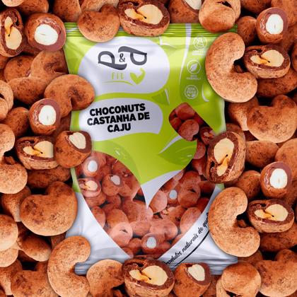 Imagem de Choconuts P&P Castanha Caju com Chocolate 70% 100g Drageado