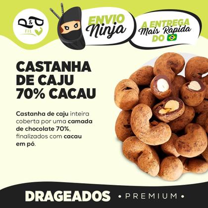 Imagem de Choconuts P&P Castanha Caju com Chocolate 70% 100g Drageado