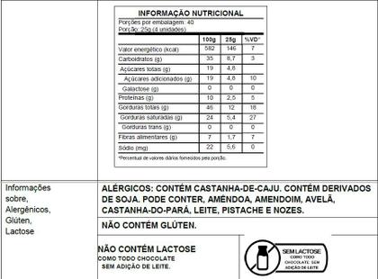 Imagem de Choconuts P&P Castanha Caju com Chocolate 70% 100g Drageado