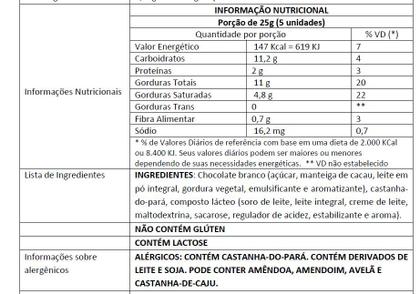 Imagem de Choconuts P&P Castanha do Pará Chocolate Branco 100g Drageado