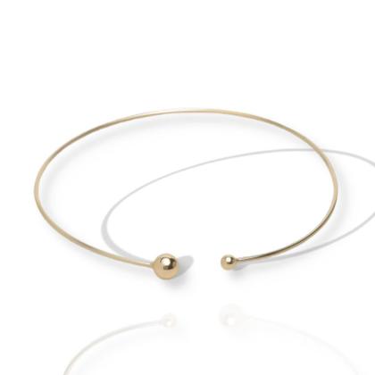 Imagem de Choker Aro Liso Rígida Colar Gargantilha Ajustavel Dourado