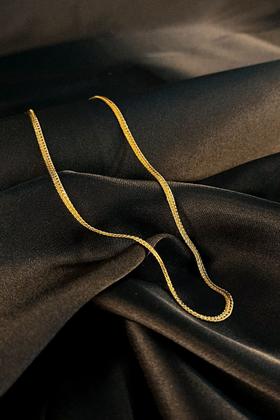 Imagem de Choker Com Corrente Trabalhada Banhado Em Ouro 18k