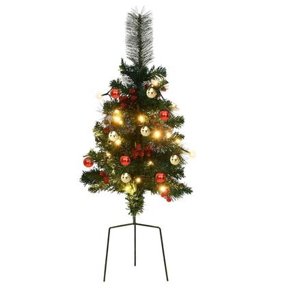Imagem de Christmas Pathway Trees vidaXL 29,9 polegadas com 30 luzes LED, conjunto de 2