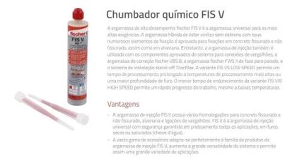 Imagem de Chumbador Químico Vl Com 10 Camisas Bucha Injeção 12Mm