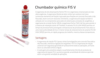 Imagem de Chumbador Químico Vl Com 10 Camisas Bucha Injeção 12Mm