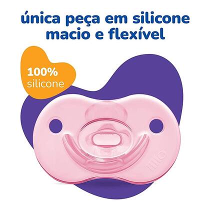 Imagem de Chupeta 100% Silicone Soft Calming 6m+ Neutra - Lillo