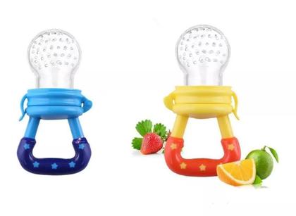 Chupeta Alimentadora Mordedor Bebê - Azul 1 Und - Meu Bebe