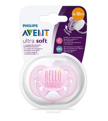 Imagem de Chupeta Avent Ultra Soft 6 Meses Rosa Bpa Free Princess - Philips Avent