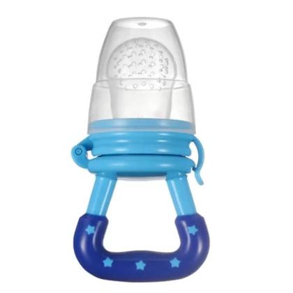 Imagem de Chupeta Azul Infantil Alimentadora Bico Silicone Papinha