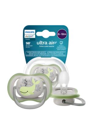 Imagem de Chupeta Baleia Cinza Philips Avent Ultra Air 6 A 18M SCF086 06