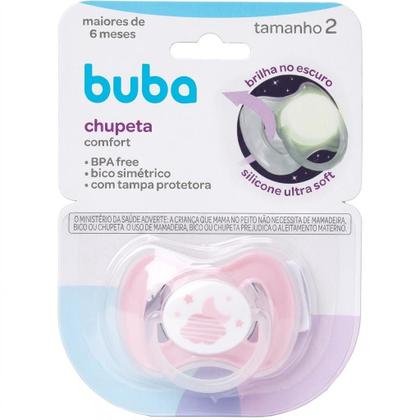 Imagem de Chupeta Buba Nuvem Noturna de Silicone  Tamanho 2  6m+  Livre de BPA