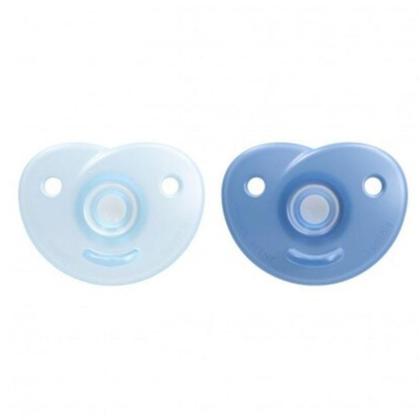 Imagem de Chupeta c/ 2 Avent Philips Soothie 4-6 meses azul silicone 