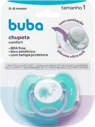 Imagem de Chupeta Comfort Noturna Elefantinho 0-6 meses - Azul - Buba