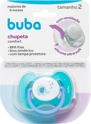 Imagem de Chupeta Comfort Noturna Elefantinho 6-18 meses - Azul - Buba