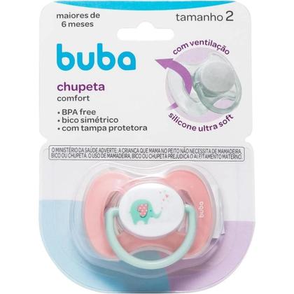 Imagem de Chupeta Comfort Noturna Elefantinho 6-18 meses - Rosa - Buba