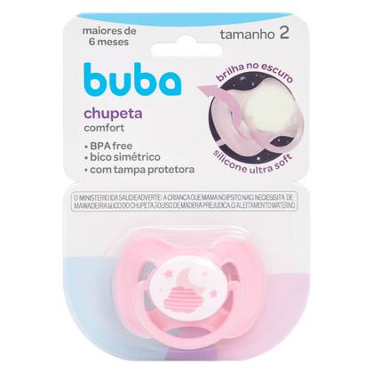 Imagem de Chupeta Comfort Noturna Nuvem 6-18 meses - Rosa - Buba
