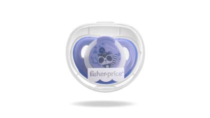 Imagem de Chupeta First Moments Glow Fisher-Price Azul Tam.1 C/ Estojo