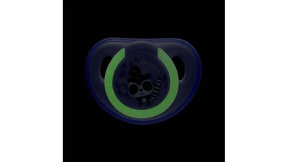 Imagem de Chupeta First Moments Glow Fisher-Price Azul Tam.1 C/ Estojo