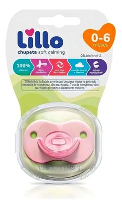 Imagem de Chupeta lillo Fase 1 Silicone Simetrico Soft Calming 100% Silicone Rosa