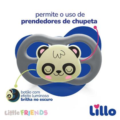 Imagem de Chupeta Little Friends Brilha no Escuro 6m+ Neutra - Lillo