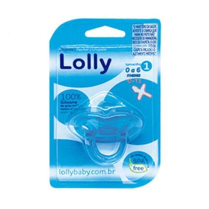 Imagem de Chupeta Lolly 100% Silicone Ortodontica Azul Tam:1