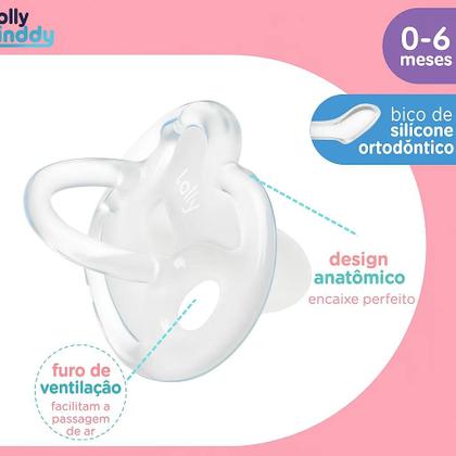 Imagem de Chupeta Lolly Fase 1 100% Silicone Orto Neutra