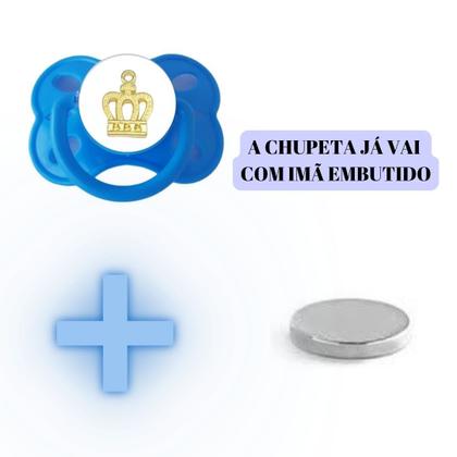 Imagem de Chupeta Magnética Reborn 1 Unidade Com 2 Imas P/ Bebê Reborn