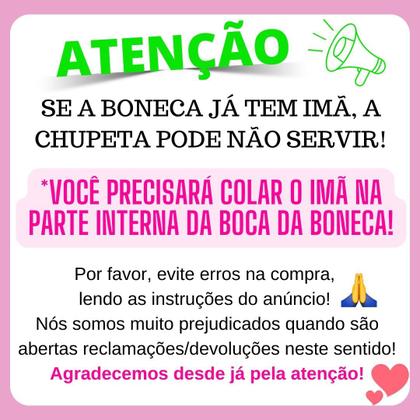 Imagem de Chupeta Magnética Reborn 1 Unidade Com 2 Imas P/ Bebê Reborn