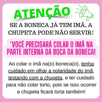 Imagem de Chupeta Magnética Reborn 1 Unidade Com 2 Imas P/ Bebê Reborn