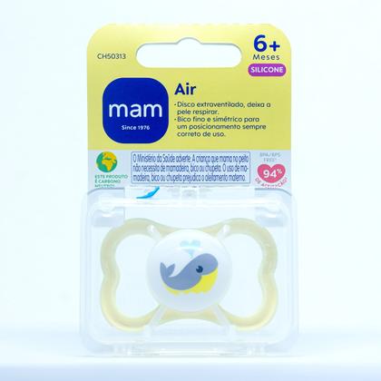 Imagem de Chupeta Mam Air 6 Meses+ Amarela Modelo Novo