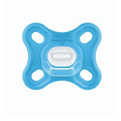Imagem de Chupeta Mam De Silicone Comfort 0-2 M Tamanho 1 2101 Azul Dupla