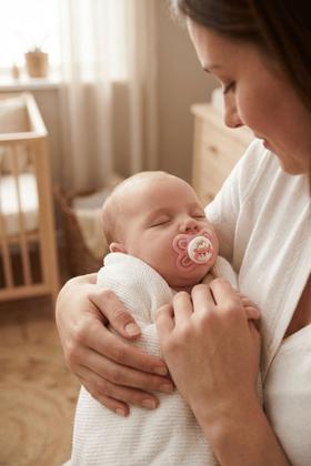 Imagem de Chupeta MAM Ortodôntica Rosa Passarinho 0-6m Silicone Bebê