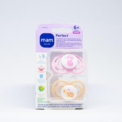 Imagem de Chupeta Mam Perfect Dupla 6+m Menina Rosa CH70322N
