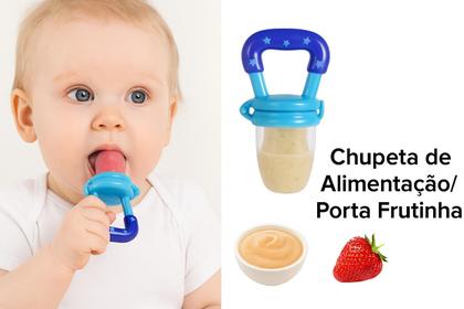 Imagem de Chupeta Mordedor Alimentadora Bebê De Silicone Porta Fruta