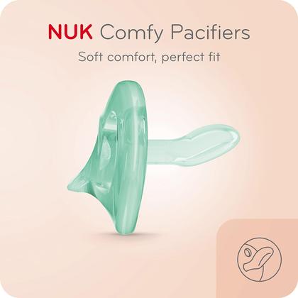 Imagem de Chupeta NUK Comfy Orthodontic Timeless (6-18 meses) - Pacote com 5 Unidades