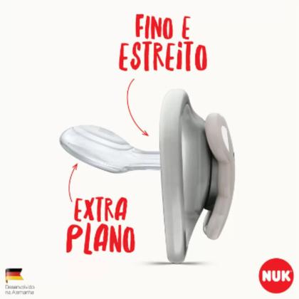 Imagem de Chupeta Nuk Space Glow Brilha no Escuro Bico Silicone Oral Fit 2.0 Estojo Esterilizável Fase 3 +18m