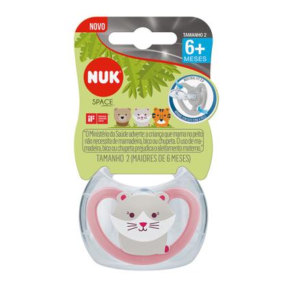 Imagem de Chupeta Nuk Space Silicone Girl S2 de 6 a 18 Meses