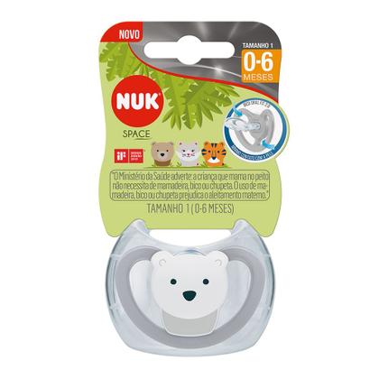 Imagem de Chupeta Nuk Space Silicone Neutral S1 de 0 a 6 Meses