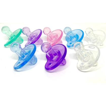 Imagem de Chupeta Para Bebê Bico Redondo 100% Silicone, Menina e Menino tamanho 2 Fase 2 Diversas Cores (0128)