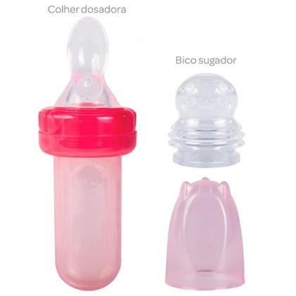 Imagem de Chupeta Para Frutas Com Colher Dosadora E Bico Sugador Porta Frutinha Buba