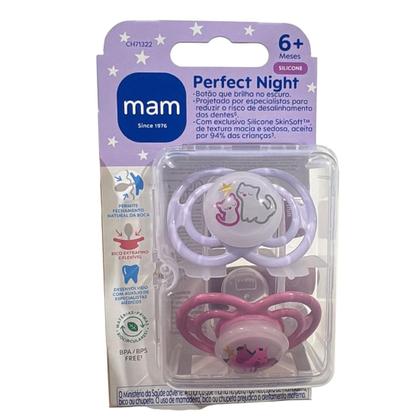 Imagem de Chupeta Perfect Night Mam Dupla 6m+ CH71322