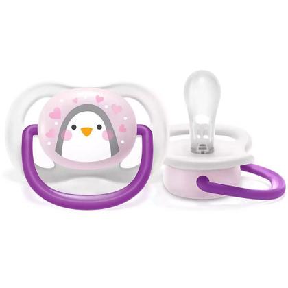 Imagem de Chupeta Philips Avent Ultra Air 0 a 6 Meses Pinguim Menina SCF081/01