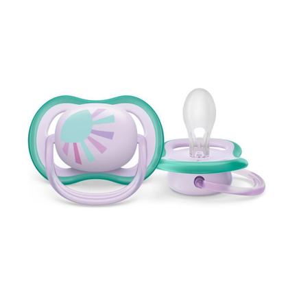 Imagem de Chupeta Philips Avent Ultra Air 0 á 6 Meses Rosa com Estampa 1 Unidade